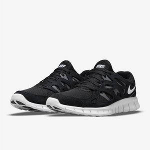 Nike Free Run 2 Black White Men's Running Sneakers 537732 004